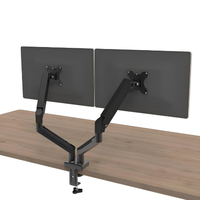 Usine OEM ODM Support de bureau LCD à double bras Support de moniteur Max Vesa100 * 100 Max 9kgs Support d'écran d'ordinateur de bureau Gris