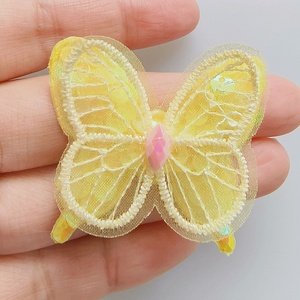 Grazioso Accessorio DIY Dary Mendy a Doppio Strato in Rete con Paillettes a Forma di Farfalla per Capelli, Scarpe e Borse - Product Image 6