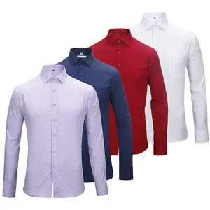 Stretch-Druck-Hemd Herrenbekleidung Spandex ist stilvoll und bequem Sommer große Größe hombre-Hemd