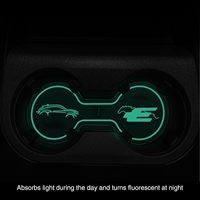 Sous-verre décoratif en PVC pour porte-gobelet de voiture LSAUTO compatible Ford Mustang Mach-E, accessoires de protection contre l'eau, fabriqué en Chine (Blanc)