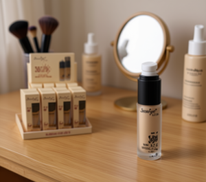 Fond de teint liquide Sontype 30 ml, teinte moyenne, tous types de peau, taille normale, modèle féminin Ls015 - Product Image 2