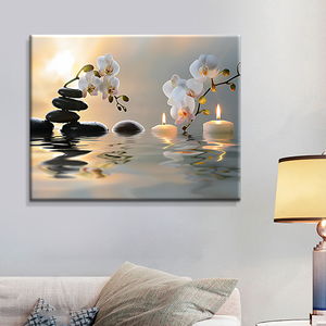 Mur Art Décor Orchidée <span class=keywords><strong>Zen</strong></span> Pierre Photos Toile Peinture Imprime Pas De Cadre Oeuvre <span class=keywords><strong>pour</strong></span> La Maison Salon <span class=keywords><strong>Chambre</strong></span> Bureau - Product Image 3