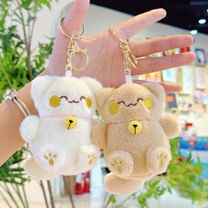 2025 nouveau dessin animé mignon jouet poupée petit chat sac suspendu décoration poupée cadeau en gros en peluche chat chanceux porte-clés prêt à expédier - Product Image 3