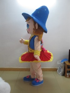 Tùy Chỉnh Dễ Thương Bé Cô Gái Linh Vật Trang Phục Với Màu Đỏ Ăn Mặc Cho Xmas Đảng - Product Image 2