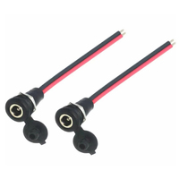 Connecteur d'alimentation DC femelle à câble 5,5 * 2,1 mm / 5,5 * 2,5 mm 5521 5525 avec écrou et fixation rapide, courant élevé