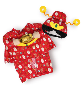 Hunde-Gott des Reichtums Winter-Print-Kostüm - Umweltfreundlicher Luxus Chinesisches Neujahr Haustier-Cosplay-Mantel aus Polyester Festival-Outfit für Hunde - Product Image 5