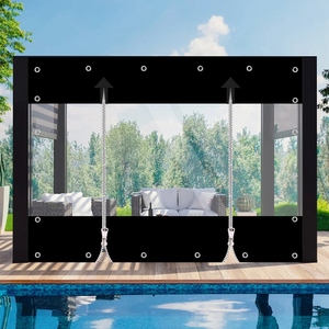 Bâche de <span class=keywords><strong>pergola</strong></span> à double fermeture éclair 0,55 mm 2x2~3x5m, fermeture éclair <span class=keywords><strong>pour</strong></span> balcon, horticulture, lavage de voitures, salle, bâche imperméable <span class=keywords><strong>pour</strong></span> l'horticulture - Product Image 4