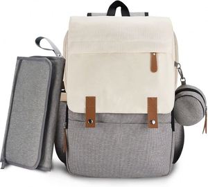Sac à langer BSCI avec matelas à langer portable, étui à sucettes et sangles pour poussette - Product Image 1
