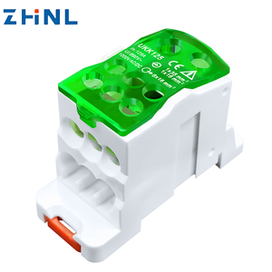 Conectores de cable eléctrico UKK 125A, caja de conexiones de distribución de energía monofásica <span class=keywords><strong>unipolar</strong></span> universal, bloque de terminales de carril Din - Product Image 6