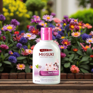 Miosuki Herbal Teen Wash Limpiador íntimo fresco Control de olores Fórmula suave para adolescentes Cuidado de la higiene Solución para aumentar la confianza - Product Image 1