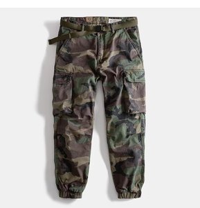 Pantalon de <span class=keywords><strong>jogging</strong></span> en coton de haute qualité, cargo multi-poches, pantalon de sport camouflage pour hommes - Product Image 5