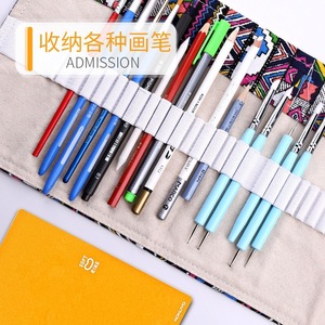 Estuche para lápices de lona gris hecho a mano con 12, 24, 36, 48 y 72 orificios, gran capacidad. Adecuado para lápices de colores y dibujo. - Product Image 5