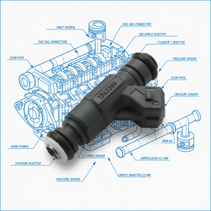 0280155788 AW330661 13711342366 Inyector de Combustible Compatible con Land Rover, <span class=keywords><strong>Bosch</strong></span>, BMW 13711342366 - Product Image 2
