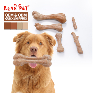 Jouet en os de chien à mâcher durable en plastique avec dents propres vente en gros - Product Image 1