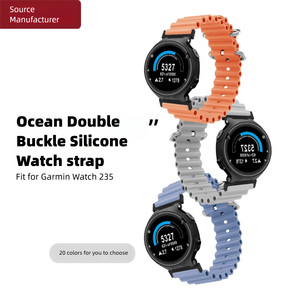 <span class=keywords><strong>Correa</strong></span> de Repuesto para Reloj Inteligente <span class=keywords><strong>Garmin</strong></span> <span class=keywords><strong>235</strong></span>, Estilo Ola Oceánica, Transpirable, Suave, Duradera, Ligera, de Silicona, con Liberación Rápida - Product Image 2