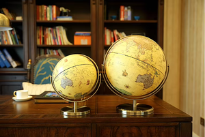 Cổ 25cm <span class=keywords><strong>LED</strong></span> bàn đèn với kim loại mạnh mẽ đứng PVC và nhựa Trái Đất toàn cầu trang trí địa lý sản phẩm thế giới toàn cầu - Product Image 3