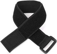 Boucle de crochet de brassard élastique réglable de 38mm pour Velcro brodé Logo personnalisable sangle de rangement en gros pour sacs chaussure