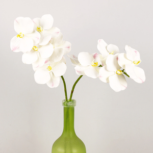 Nuevo tipo de flor artificial sola orquídea EVA Real Touch 5 cabezas <span class=keywords><strong>Vanda</strong></span> orquídea Phalaenopsis interior hogar boda decoración flores - Product Image 6