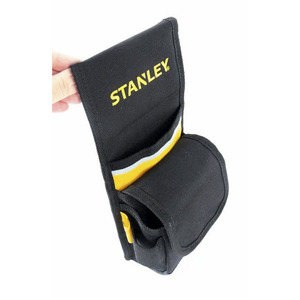 Portaherramientas de cinturón Stanley negro con detalles amarillos para almacenamiento y organización de herramientas - Product Image 1