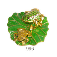 Boîte à bijoux souvenir en cristal de princesse grenouille légendaire, couronne de roi crapaud, boîte à bijoux souvenir, nénuphar
