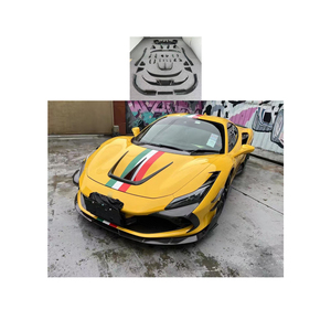 Kit de Carrocería para Ferrari <span class=keywords><strong>F8</strong></span>, Actualización a Estilo <span class=keywords><strong>Mansory</strong></span> MSY, Alerón Delantero y Trasero de Fibra de Carbono, Faldones Laterales - Product Image 1