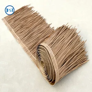 Cheapest Simulation Synthetic Artificial Plastic Tiki Palm Straw Thatch Roof Sheet Tile PE PVC For Cover Beach Umbrella Cottage