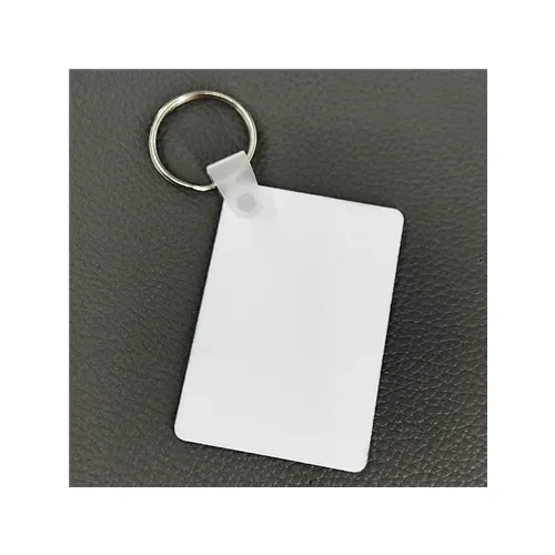 Personalized Double Sided Sublimation Printing Metal Key Ring Aluminum Rectangle Sublimation Blank Keychains