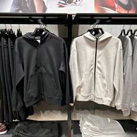 Veste à capuche zippée pour homme, en tissu double tricot, à séchage rapide, style sport décontracté