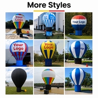 Ballon à air chaud géant promotionnel en tissu Oxford, logos personnalisés, imperméable, installation facile pour salons professionnels, centres commerciaux