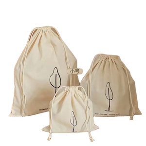 Pochette cadeau en toile de coton personnalisée colorée avec nœud, sac à bijoux en coton et lin pour emballage cadeau - Product Image 1