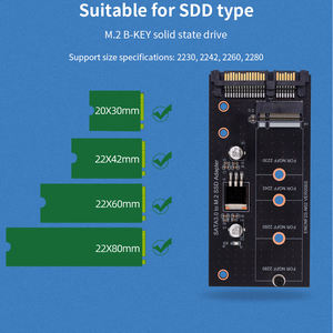 TISHRIC Single Port <span class=keywords><strong>M</strong></span>.2 NGFF SATA 22P Adapter platinen schnitts telle Eingebaute B-Key-Schnitts telle Computer teile - Product Image 4