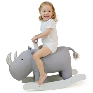<span class=keywords><strong>Cheval</strong></span> à <span class=keywords><strong>bascule</strong></span> Rhinocéros, jouet pour garçon, cadeau, sécurité, anti-basculement, jouet d'équilibre, directement de l'usine - Product Image 1