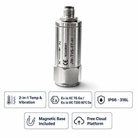 Sensor de Vibración y Temperatura Intrínsecamente Seguro a Prueba de Explosiones Ex Ia IIC T6 Ga IIIC T20080C Da para Plantas Químicas y Minería