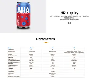 Tela de painel inteligente flexível para exteriores, com tela de LED para bebidas, desenho criativo, tela de desenho RGB, painel de tela com desenho de graffiti