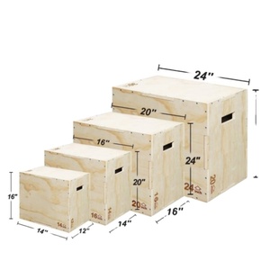 Cajas de madera Plio plyométricas tres en uno <span class=keywords><strong>UNIQ</strong></span> - Product Image 1