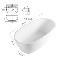 Grenzüberschreitende Neue Einfache Freistehende Acryl-Badewanne für Kleine Wohnungen, Badezimmer, Ferienwohnungen und Hotels, Tiefe Wanne für Erwachsene, Modernes Design