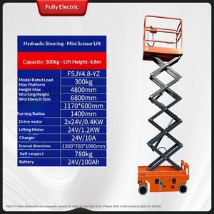 hydraulic lifting platform mobile hydraulic scissor type ladder climbing operation vehicle lifting ladder lifting <b>machine</b> - Product Image 6