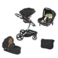 Poussette pliable 3 en 1 pour bébé de 0 à 36 mois, meilleur prix, haute qualité, légère, avec certificat EN1888 et AS NZ 2088