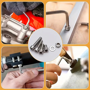 1018Pcs 304 Stainless Steel Internal Hex Screw Nut Washer Assortment Kit GBT71 Grade A Hand <b>Tool</b> <b>Set</b> - Product Image 5