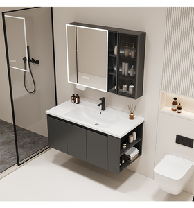 Modern Wall-Mounted Bathroom <strong>Vanity</strong> Cabinet Set with Mirror Door for <strong>Hotels</strong> and Bedrooms Wholesale - Product Image 2