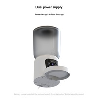 Distributeur automatique de nourriture pour chats et chiens OEM/ODM avec caméra HD |   Minuteur d'application WiFi |   Bol en acier inoxydable double puissance CE RoHS