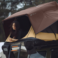 Tente de toit ADA OVERLAND Soft Shell pour 1-2 personnes, ouverture facile, imperméable, avec échelle, protection UV