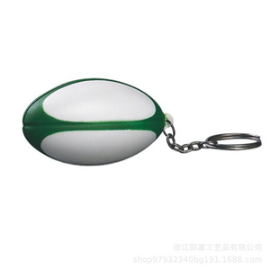 Oval Sports Keychain Pu Foam High <b>Rebound</b> Durable For Promotional Activities - Product Image 2