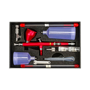 Ensemble d'aérographes avec buses de 0,2 mm et 0,5 mm, alimentation par gravité, double action, réglable, pour art, maquillage, artisanat du cuir, retouches de peinture - Product Image 3