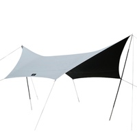 Tente de camping hexagonale de grande taille avec fonction imperméable pour la randonnée, le camping et le tourisme, livrée avec un accessoire de poteau
