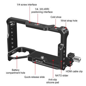 Pour <span class=keywords><strong>Sony</strong></span> ILCE-A7CM2 / Alpha <span class=keywords><strong>7C</strong></span> II / Alpha 7CR PULUZ Cage de stabilisation en métal pour appareil photo - Product Image 3
