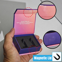 Boîte rigide magnétique à rabat avec logo personnalisé, boîte à flacons personnalisée avec insert en mousse EVA pour l'emballage de flacons en verre cosmétiques