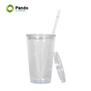 <span class=keywords><strong>Mlife</strong></span> BPA แก้วพลาสติกสองชั้นแบบใช้ซ้ำได้พร้อมฝาปิดพลาสติกใสแก้วดื่มเย็น - Product Image 5