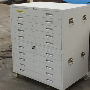 Gabinete de almacenamiento de dibujo de acero con mapa blanco de metal de diseño moderno del proveedor al por mayor - Product Image 5