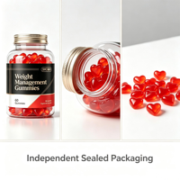 Gummies de gestion du poids à base de fibres végétales, marque privée OEM, pour adultes, 60 gummies par flacon, équilibre métabolique quotidien